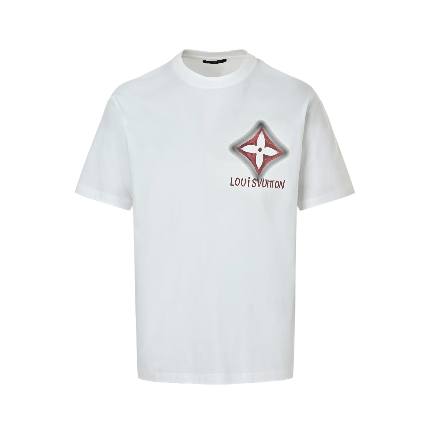 Louis Vuitton/Louis Vuitton four-leaf clover logo graffiti hand-painted short-sleeve